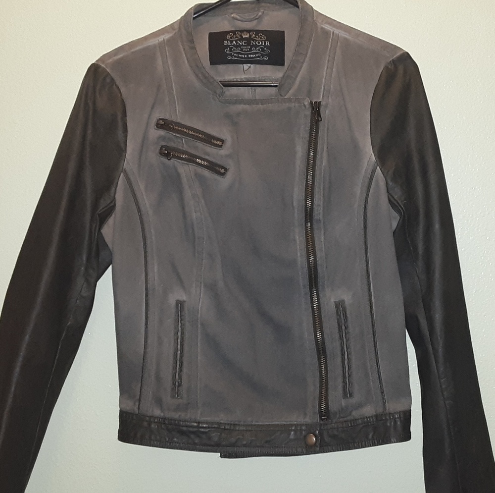 BLANC NOIR MOTO JACKET (dark hunter green)